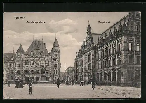AK Bremen, Gerichtsgebäude und Hauptpost