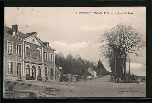 AK La Rivière-Thibouville, Route de Paris