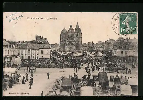 AK Le Neubourg, le Marché