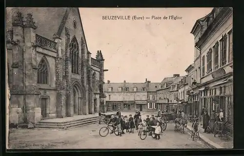 AK Beuzeville, Place de l'Eglise