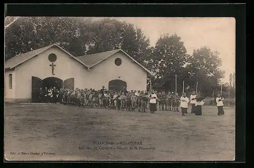 AK St-Louis-de-la-Mulotière, Erectiou du Calvaire, Départ de la Procession