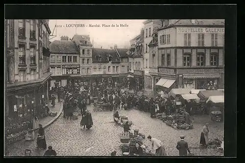 AK Louviers, Marché, Place de la Halle