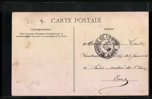 AK Conches, La Normandie, Le Tunnel et l`Eglise