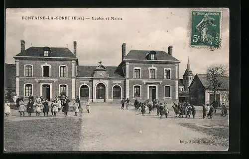 AK Fontaine-la-Soret, Ecoles et Mairie