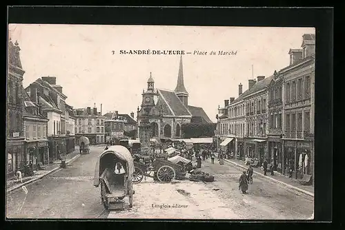 AK Saint-Andre-de-l`Eure, Place du Marché