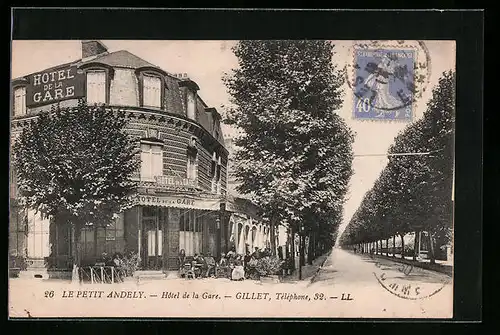 AK Le Petit Andely, Hôtel de la Gare, Gillet