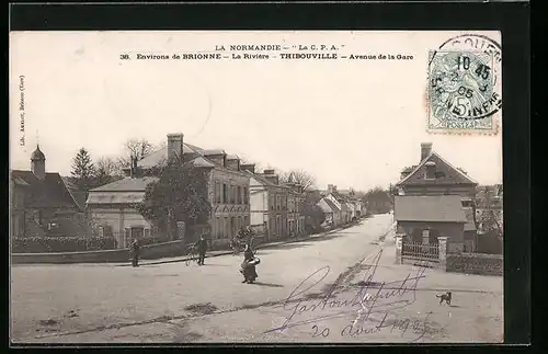 AK Thibouville, La Rivière, Avenue de la Gare