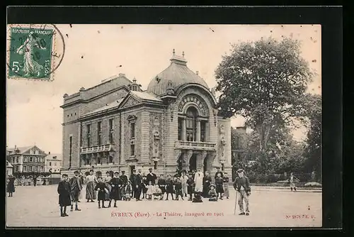 AK Évreux, le Théatre, inauguré en 1903