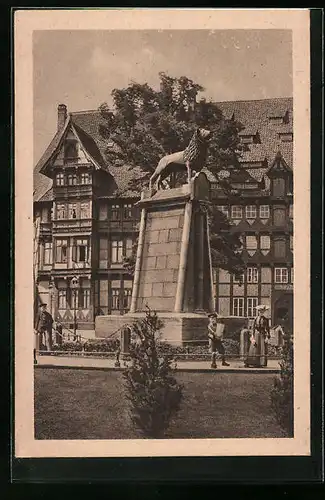 AK Braunschweig, am Burglöwen