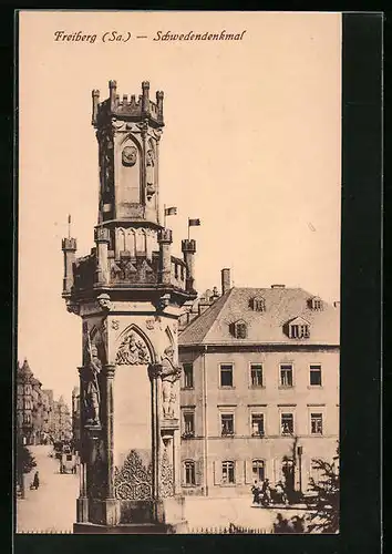 AK Freiberg i. Sa., Schwedendenkmal
