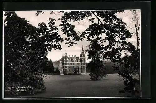 AK Bad Muskau / O.-L., Blick zum Schloss