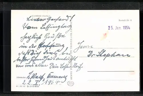 AK Kamenz i. Sa., Lessing-Haus