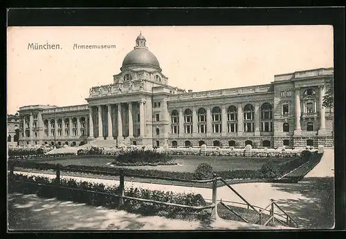 AK München, Armeemuseum mit Anlagen