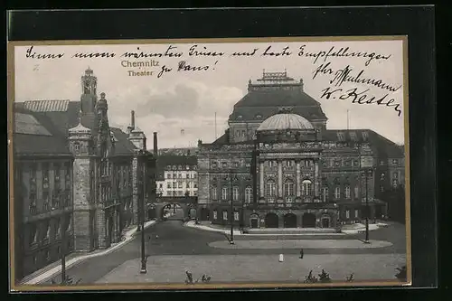 AK Chemnitz, Blick auf das Theater