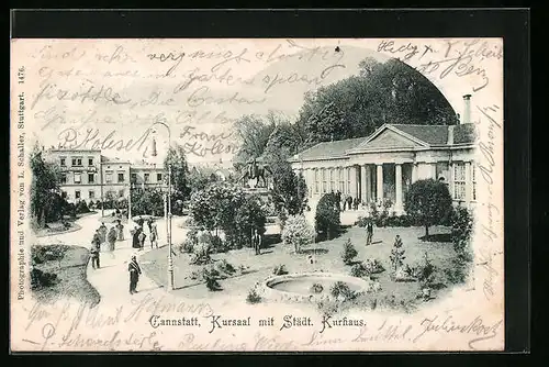 AK Cannstatt, Kursaal mit Städt. Kurhaus