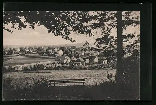 AK Zöblitz i. Erzgeb., Panoramablick vom Burgberg