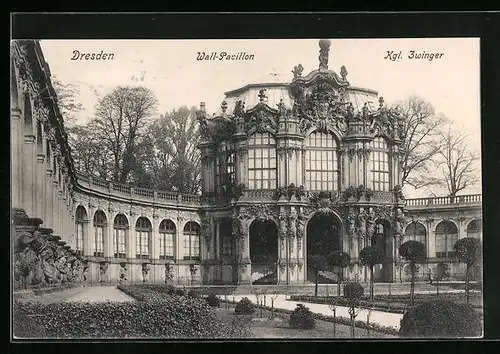 AK Dresden, Wall-Pavillon am Kgl. Zwinger