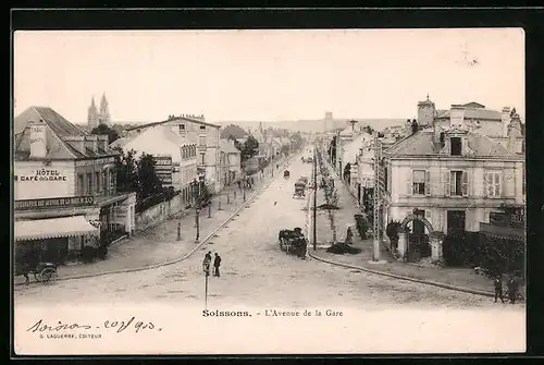 AK Soissons, l'Avenue de la Gare