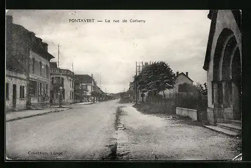 AK Pontavert, La rue de Corbeny