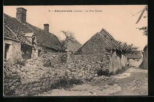 AK Concevreux, La Rue Haute