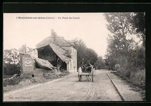 AK Neufchatel-sur-Aisne, Le Pont du Canal