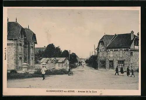AK Guignicourt-sur-Aisne, Avenue de la Gare