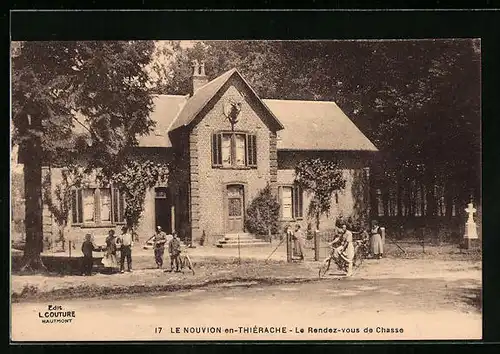AK Le Nouvion-en-Thiérache, Le Rendez-vous de Chasse
