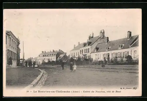 AK Le Nouvion-en-Thiérache, Entrée du Nouvion, coté de Boué