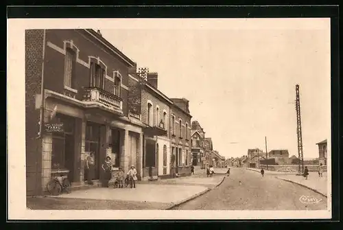 AK Flavy-le-Martel, Grand` Rue, Strassenpartie