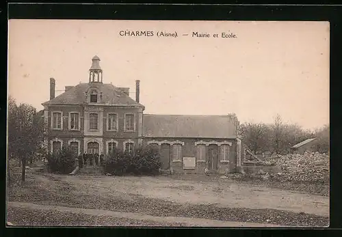 AK Charmes, Mairie et Ecole