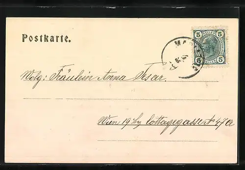 AK Mariazell, Ortsansicht mit Kirche