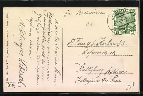 AK Mariazell, Ortsansicht mit Kirche