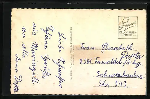 AK Mariazell, Ortsansicht aus der Vogelschau