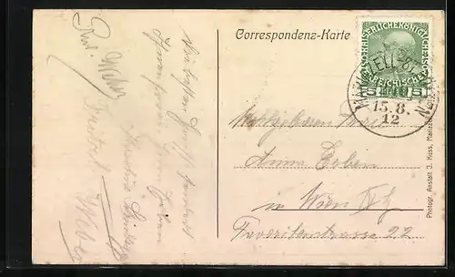 AK Mariazell, Ortsansicht aus der Vogelschau