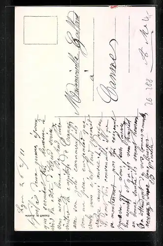 Künstler-AK Brüder Kohn (B.K.W.I)Nr. 798-3: Kinder in der Kleidung der Grosseltern, Grand-père et Grand-mère