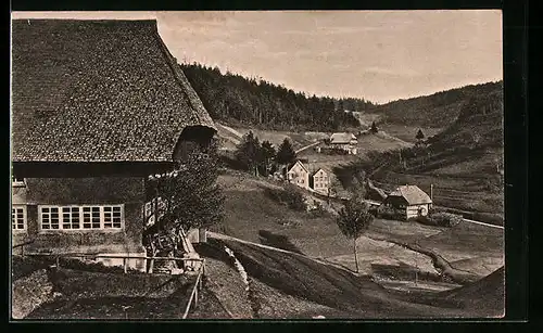 AK Gütenbach / Schwarzwald, Häusergruppe