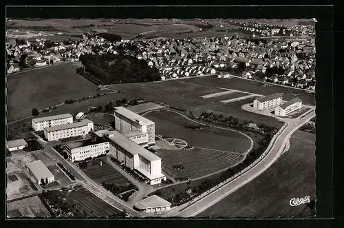 AK Schwenningen am Neckar, Krankenhaus vom Flugzeug aus gesehen