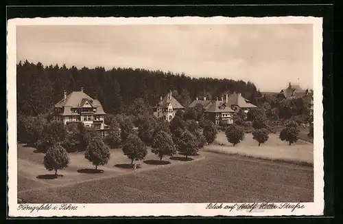 AK Königsfeld / Schwarzwald, Blick zur  Strasse