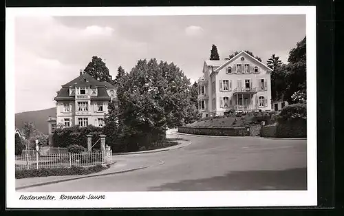 AK Badenweiler, Villa Roseneck und Saupe