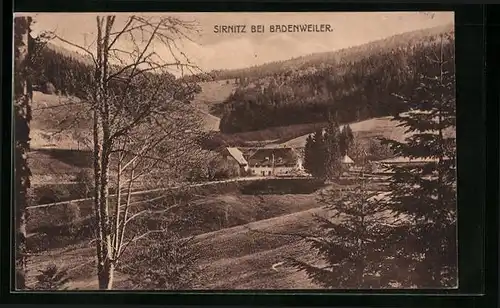 AK Sirnitz, Ortspartie aus der Vogelschau