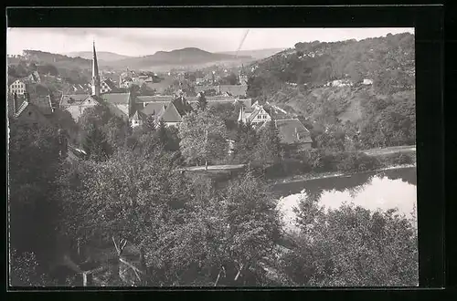 Foto-AK Maulbronn, Ortsansicht aus der Vogelschau