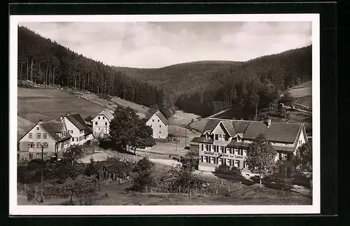 AK Enzklösterle, Ortspartie, Gasthof und Pension zum Lamm