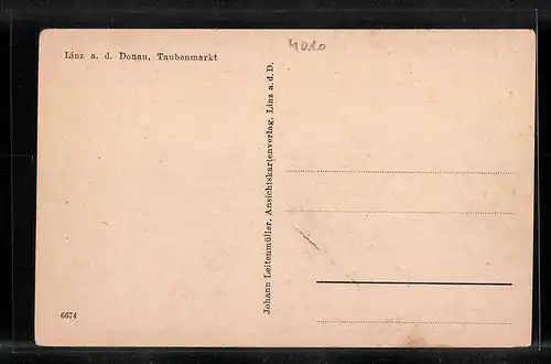 AK Linz a. d. Donau, Taubenmarkt