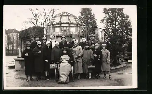 AK Schallerbach, Gruppenbild mit Damen und zwei Herren