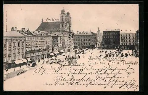 AK Linz a. Donau, Franz Josefsplatz