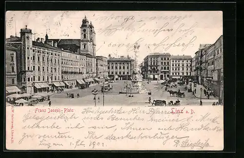 AK Linz a. D., Franz Joseph-Platz