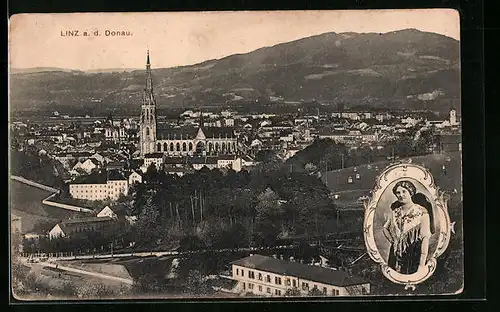 AK Linz a. d. Donau, Gesamtansicht