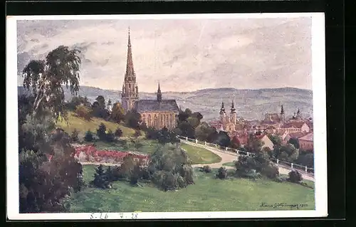 AK Linz a. Donau, Blick vom Bauernberg