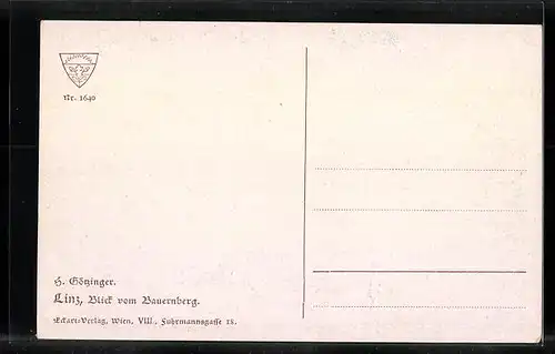 AK Linz a. Donau, Blick vom Bauernberg