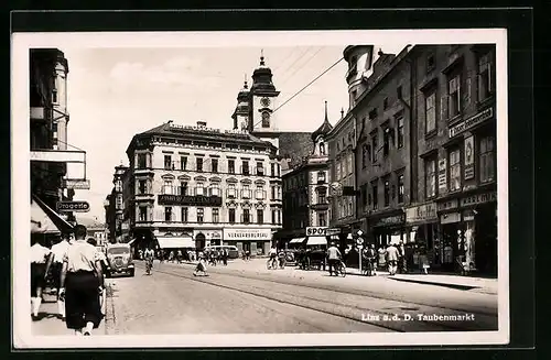 AK Linz a. d. Donau, Taubenmarkt